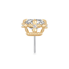 Load image into Gallery viewer, REMY | Lab Grown Diamond Accented Threadless Flatback Earring by Aurelie Gi — alternate angle