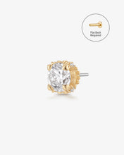 Load image into Gallery viewer, REMY | Lab Grown Diamond Accented Threadless Flatback Earring by Aurelie Gi