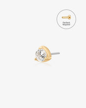 Load image into Gallery viewer, SERAPHINA | Lab Grown Diamond Threadless Flatback Earring by Aurelie Gi