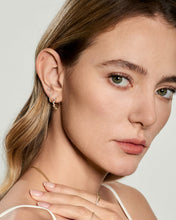 Load image into Gallery viewer, Lab Grown Diamond Pavé Single Hoop by Aurelie Gi — alternate angle