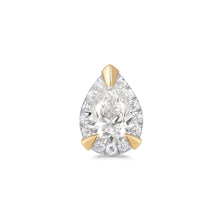 Load image into Gallery viewer, IGGY | Pear Lab Grown Diamond Threadless Flatback Earring by Aurelie Gi — alternate angle