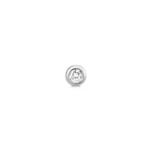 Load image into Gallery viewer, GERI | Bezel Diamond Threadless Flatback Earring by Aurelie Gi — on model