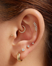Load image into Gallery viewer, REESE | Lab Grown Diamond Threadless Flatback Earring by Aurelie Gi — detail view