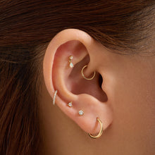 Load image into Gallery viewer, KAITLYN | Opal and Lab Grown Diamond Threadless Flatback Earring by Aurelie Gi — detail view