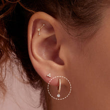 Load image into Gallery viewer, ALLEGRO | Floating Diamond Huggie