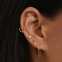 Load image into Gallery viewer, ETTA | Triple Pearl Threadless Flatback Earring
