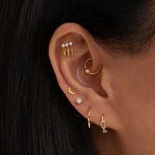 Load image into Gallery viewer, EMERSON | Lab Grown Diamond Triple Drop Threadless Flatback Earring