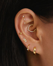 Load image into Gallery viewer, REAGAN | Lab Grown Diamond Dangling Threadless Flatback Earring by Aurelie Gi — detail view