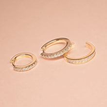Load image into Gallery viewer, CARLY | Single Mini Diamond Huggie Hoop by Aurelie Gi — alternate angle