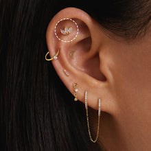 Load image into Gallery viewer, BLOOM | Triple Opal Threadless Flatback Earring by Aurelie Gi — on model