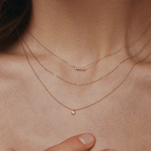 Load image into Gallery viewer, LUCKY | Lab Grown Diamond Wishbone Necklace by Aurelie Gi — detail view