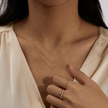 Load image into Gallery viewer, CRESSIDA | Floating Triple Diamond Necklace Necklaces AURELIE GI