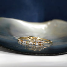 Load image into Gallery viewer, Selena | Baguette and Round White Sapphire Ring Rings AURELIE GI
