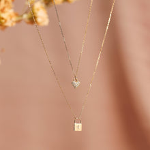 Load image into Gallery viewer, REHANA | Diamond Padlock Necklace Necklaces AURELIE GI