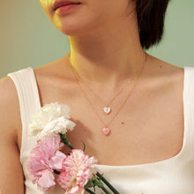 Load image into Gallery viewer, AZALEA | Pink Opal & Diamond Reversible Heart Necklace Necklaces AURELIE GI