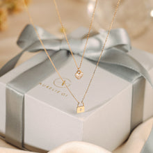 Load image into Gallery viewer, REHANA | Diamond Padlock Necklace Necklaces AURELIE GI