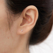 Load image into Gallery viewer, Devon | Baguette Duo White Sapphire Stud Earrings AURELIE GI