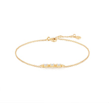 Load image into Gallery viewer, Amelia | White Sapphire Baguette Bracelet Bracelets AURELIE GI Plain Gold