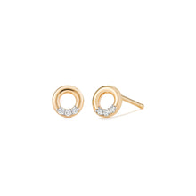 Load image into Gallery viewer, LENA| Open Circle Diamond Studs