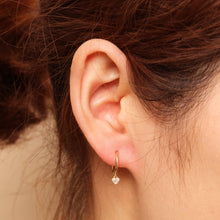 Load image into Gallery viewer, SOPHIE | Single Diamond Heart Hoop