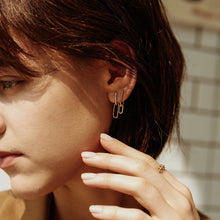 Load image into Gallery viewer, LOUISA | Diamond Paper Clip Single Huggie Hoop Hoops & Huggies AURELIE GI