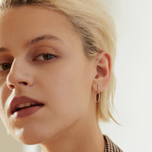 Load image into Gallery viewer, LOUISA | Diamond Paper Clip Single Huggie Hoop Hoops & Huggies AURELIE GI