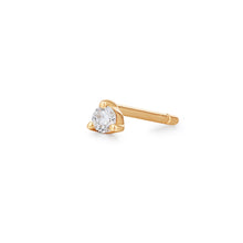 Load image into Gallery viewer, UNA | Single Diamond Mini Stud Earring Studs AURELIE GI