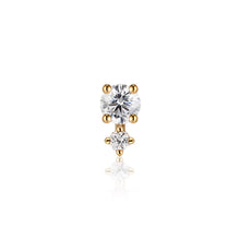 Load image into Gallery viewer, APRIL | Diamond Single Piercing Earring Earrings AURELIE GI Yellow Gold Single