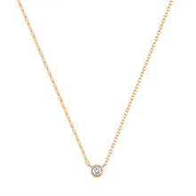 Load image into Gallery viewer, NOLA | Diamond Bezel Necklace with Dual Chain Necklaces AURELIE GI Yellow Gold