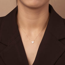 Load image into Gallery viewer, ELSIE | Diamond Pave Heart Necklace