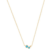 Load image into Gallery viewer, AMIRA | Turquoise & White Sapphire Waterfall Necklace Necklaces AURELIE GI