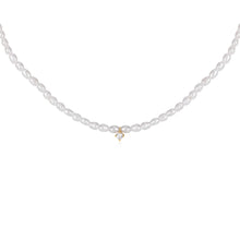Load image into Gallery viewer, OPHELIA | Mini White Pearl & White Sapphire Strand Necklace Necklaces AURELIE GI