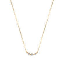Load image into Gallery viewer, INEZ | Triple Diamond Necklace Necklaces AURELIE GI Yellow