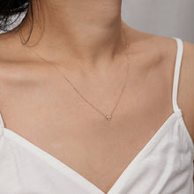 Load image into Gallery viewer, NORMA | Rose Cut Triple White Sapphire Necklace Necklaces AURELIE GI
