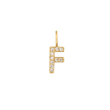 Load image into Gallery viewer, F | Diamond Initial Charm Necklace Charms AURELIE GI