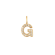 Load image into Gallery viewer, G | Diamond Initial Charm Necklace Charms AURELIE GI