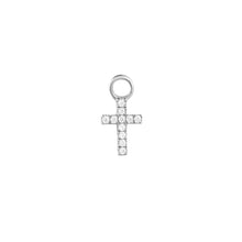 Load image into Gallery viewer, ESTHER | Diamond Cross Earring Charm Earring Charms AURELIE GI White Gold