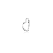 Load image into Gallery viewer, JUlLIETTE | Single Heart-Shaped Hoop Hoops & Huggies AURELIE GI White Gold Single