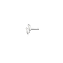 Load image into Gallery viewer, Devon | Baguette Duo White Sapphire Stud Studs AURELIE GI