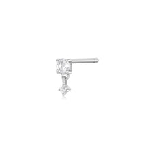 Load image into Gallery viewer, IDA | Rose Cut Double White Sapphire Stud Earring Earrings AURELIE GI White Gold Single