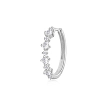 Load image into Gallery viewer, Audrey | Rose Cut White Sapphire Single Huggie Hoop Earrings AURELIE GI White Gold Single
