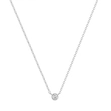 Load image into Gallery viewer, NOLA | Diamond Bezel Necklace with Dual Chain Necklaces AURELIE GI White Gold