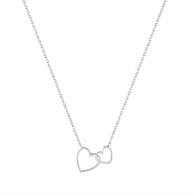 Load image into Gallery viewer, JUlLIETTE | Interlocked Hearts Necklace Necklaces AURELIE GI White Gold