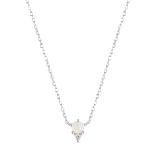 Load image into Gallery viewer, ZENA | Opal and Diamond Necklace Necklaces AURELIE GI White Gold