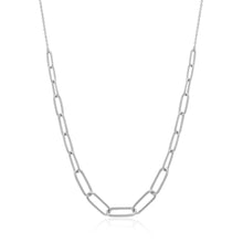 Load image into Gallery viewer, THEODORA | Graduated Paper Clip Necklace Necklaces AURELIE GI White Gold