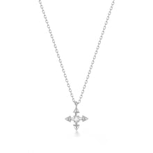Load image into Gallery viewer, LIESE | Diamond 4-Pointed Cross Necklace Necklaces AURELIE GI White Gold