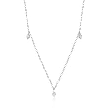 Load image into Gallery viewer, CRESSIDA | Floating Triple Diamond Necklace Necklaces AURELIE GI White Gold