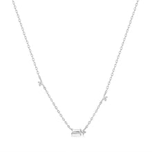 Load image into Gallery viewer, Danica | Baguette White Sapphire Station Necklace Necklaces AURELIE GI