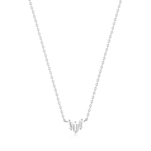 Load image into Gallery viewer, Jaci | Baguette White Sapphire Necklace Necklaces AURELIE GI White Gold