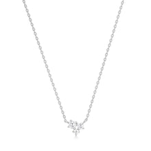 Load image into Gallery viewer, NORMA | Rose Cut Triple White Sapphire Necklace Necklaces AURELIE GI White Gold